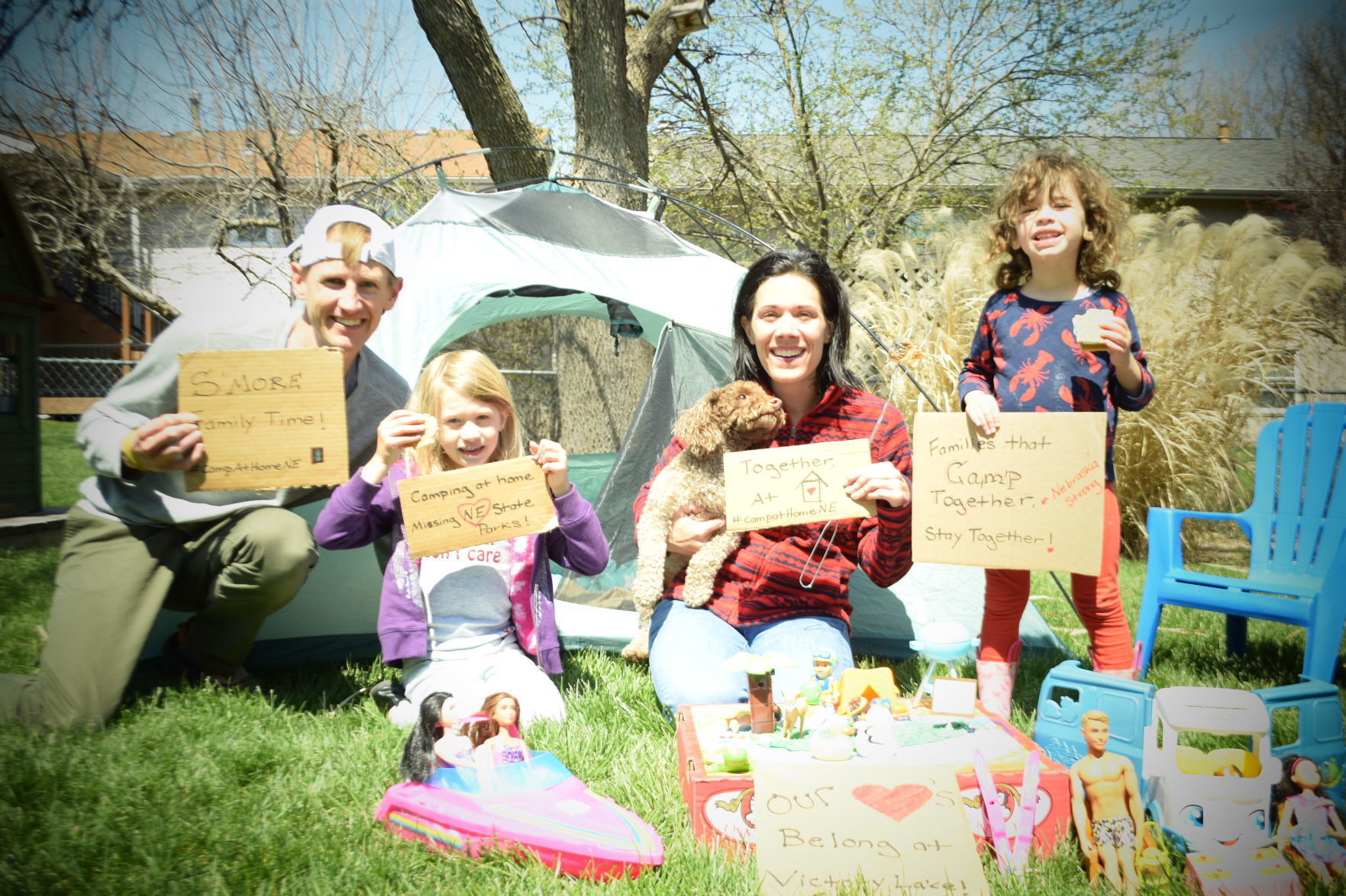 Backyard camping